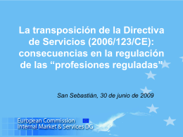 Proposal for a Directive on Services in the Internal Market