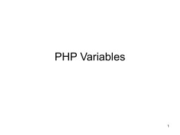 PHP Variables - La Salle University