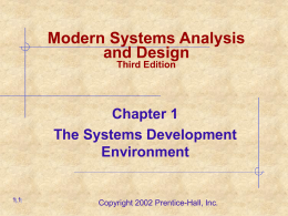 Modern Systems Analysis and Design Joey F. George …
