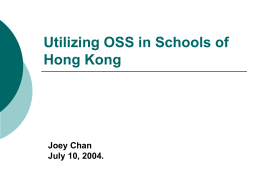 Utilizing Open Source Software in Schools of Hong Kong