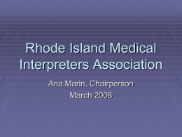 Rhode Island Medical Interpreters Association