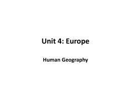 Unit 4: Europe - Anderson School District One