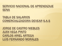 SERVICIO NACIONAL DE APRENDIZAJE SENA TABLA DE …