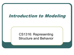 Introduction to Modeling