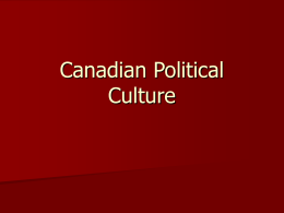 Canadian Political Culture