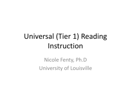 Primary Reading Instruction