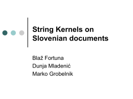 Classification of non-English documents using String Kernels
