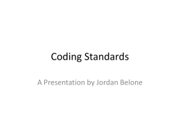 Coding Standards