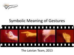 Symbolic Meaning of Gestures