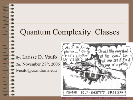 Quantum Complexity Classes