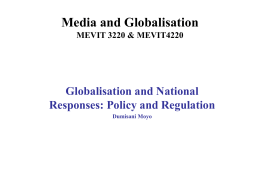 Media and Globalisation