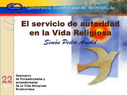 El servicio de autoridad en la Vida Religiosa
