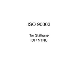 ISO 90003 - Department of Computer and Information …