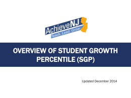 Student Growth Percentile Overview
