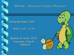 SPA 561. Advanced Studies in Stuttering