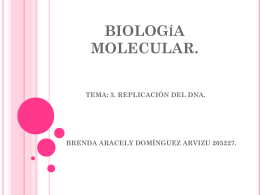 BIOLOGIA MOLECULAR - Biologia Molecular