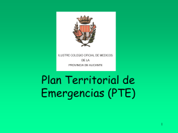 Plan Territorial de Emergencias (PTE)