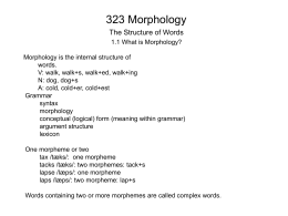 323 Morphology - SFU.ca - Simon Fraser University