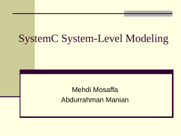 SystemC System-Level Modeling