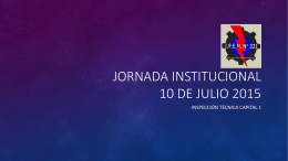 Jornada institucional 10 de julio 2015