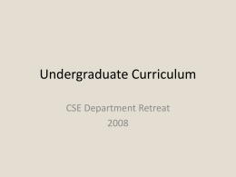 Curriculum re-design - University of Washington