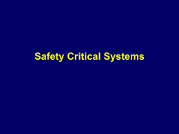 Safety Critical Systems - Lyle School of Engineering
