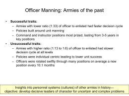Officer Manning: Armies of the past
