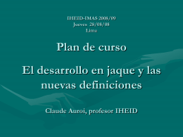 IUED-IMAS 2006/07 Lunes 04/09/06 Arequipa Plan de …