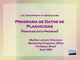 U.S. Department of Agriculture Food Monitoring Programs