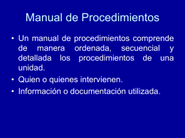 Manual de Procedimientos