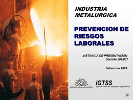 Presentacion IGTSS - .: Camara Metalurgica