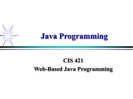 Java Programming - Kutztown University of Pennsylvania