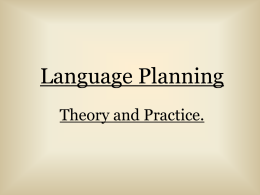 Language Planning