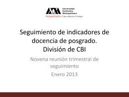 Seguimiento de indicadore de docencia por programa