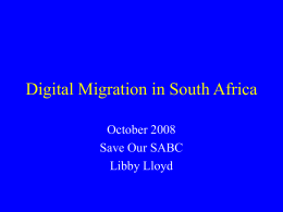 Digital Migration in South Africa