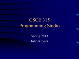 CPSC 315 Programming Studio