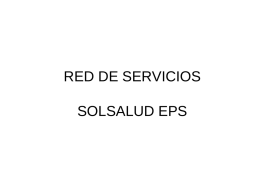 RED DE SERVICIOS SOLSALUD EPS