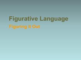 Figurative Language - SchoolWorld an Edline Solution