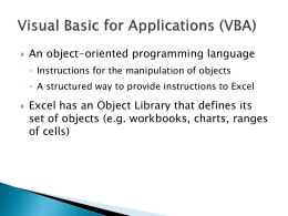 Visual Basic for Applications (VBA)