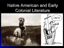 Origin Myths and Early Colonial Literature