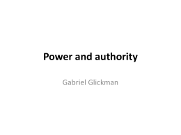 Power and authority - University of Warwick