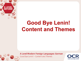 A Level Modern Foreign Languages: German PowerPoint