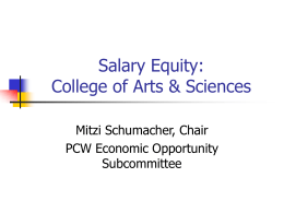 Salary Equity: College of Arts & Sciences