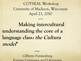 Making intercultural understanding the core of a …