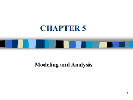 Chapter 5 Modeling and Analysis