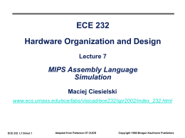 ECE 232 Hardware Design and Organization