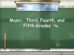 Music: Kindergarten, 1st, and 2nd Grades