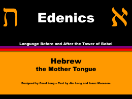 Edenics - Origins of Nations