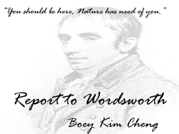 Report to Wordsworth