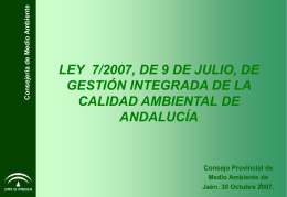 Ley GICA de Gestion Integrada de Calidad Ambiental